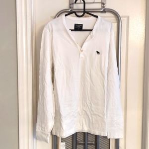 White Abercrombie and Fitch Henley shirt